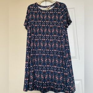 Ann Taylor LOFT multicolor floral swing dress